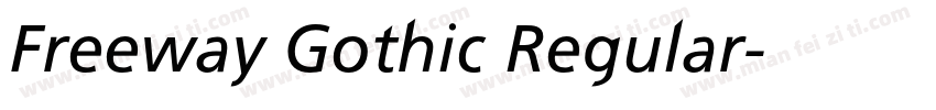 Freeway Gothic Regular字体转换